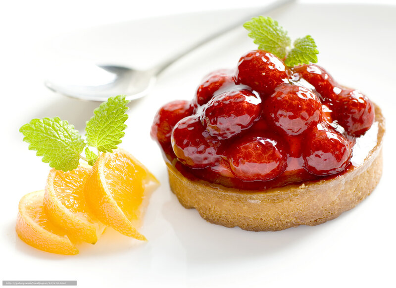 Strawberry Tart with Orange — White