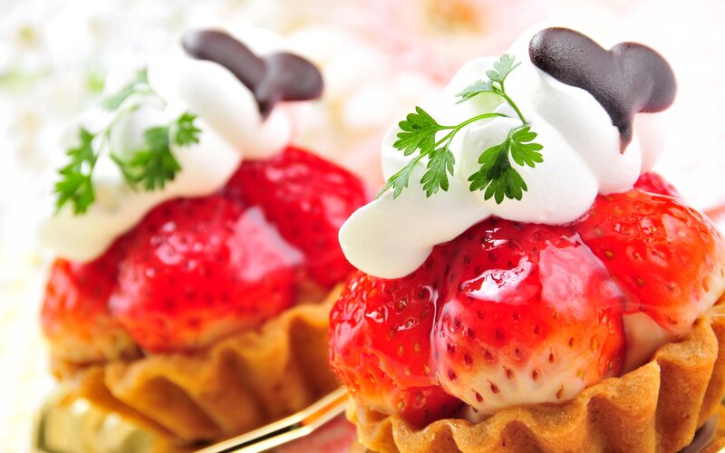 Strawberry Tartlets — Red, Appetizing