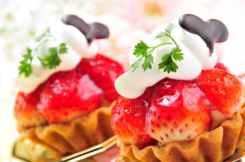 Strawberry Tartlets — Red, Delicate