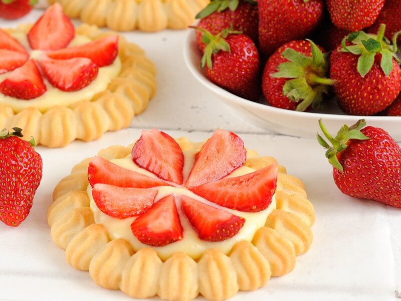 Strawberry Tartlets — Red, Fresh