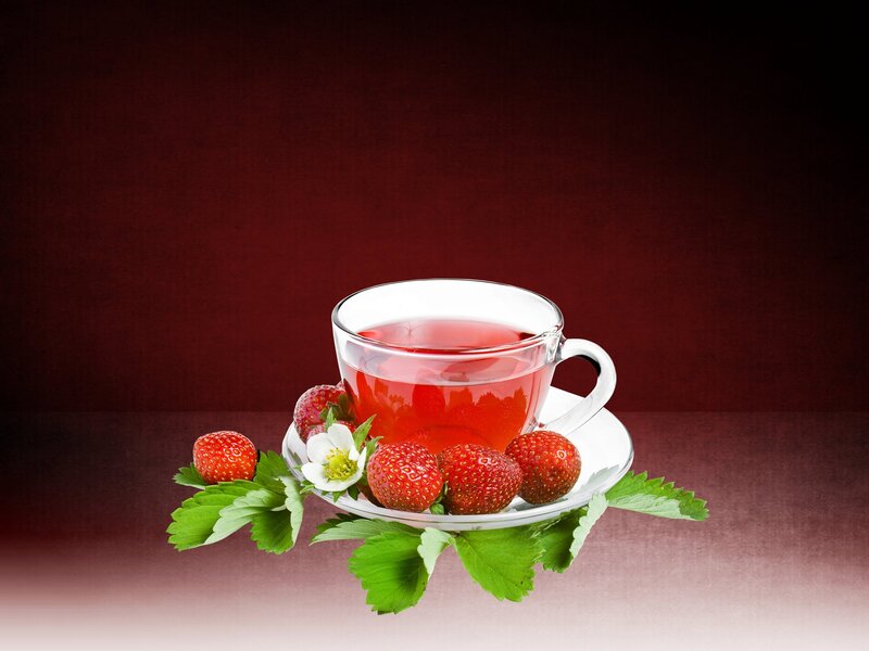 Strawberry Tea Cup — Red
