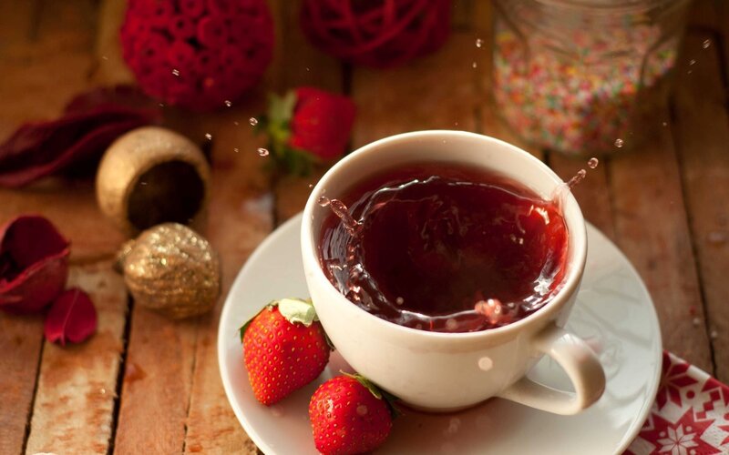 Strawberry Tea in Cup