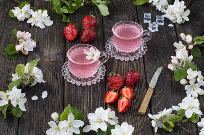 Strawberry Tea Setup