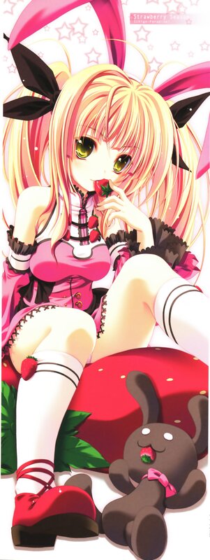 strawberry-themed anime girl