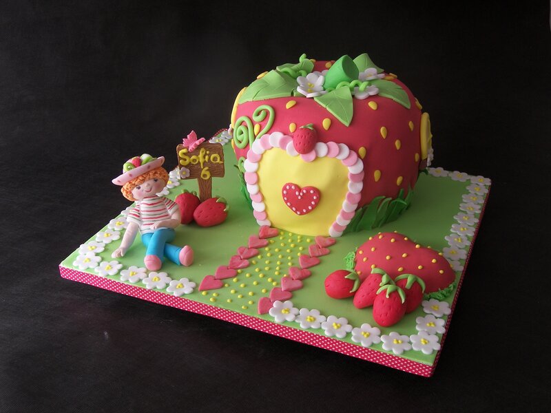 Strawberry-themed Cake