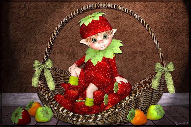 Strawberry-themed Elf Baby