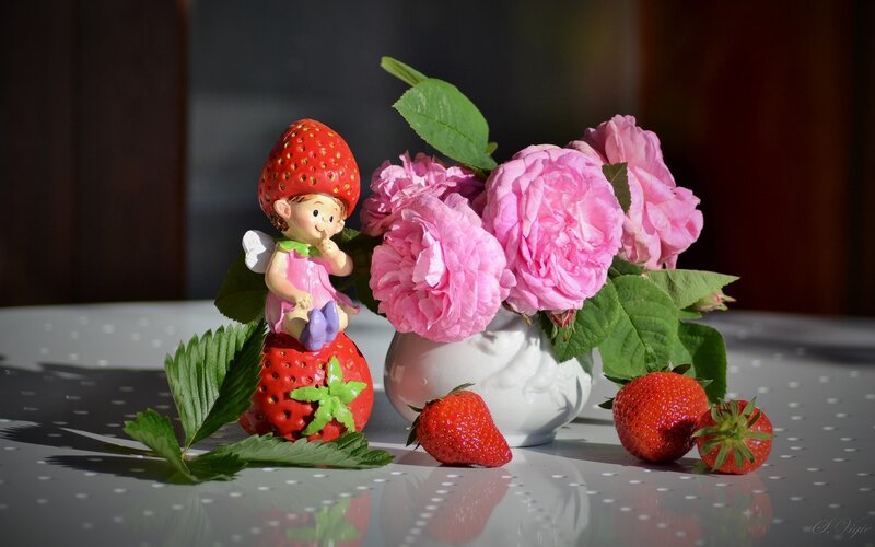 Strawberry-themed Figurine
