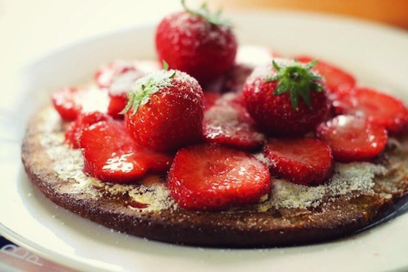 Strawberry-topped Pancake