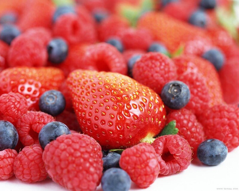 Strawberry with Berries — Red, Fresh, Photograph