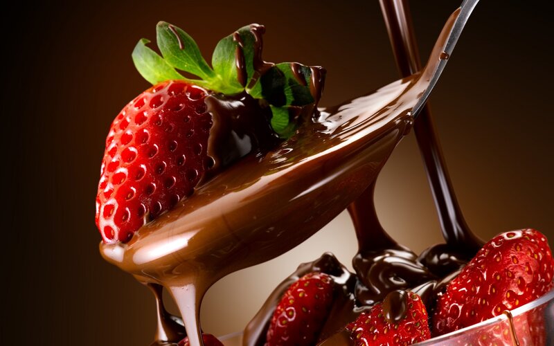 Strawberry with Chocolate — Brown, Indulgent