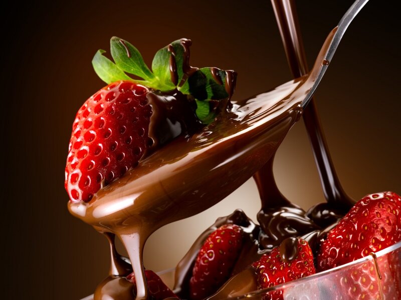 Strawberry with Chocolate — Brown