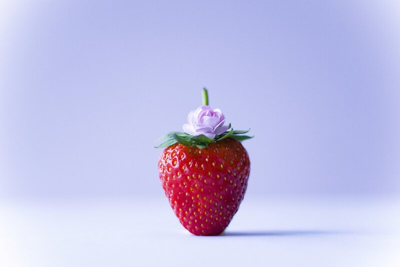 Strawberry with Flower