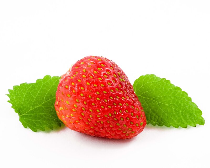 strawberry with mint leaves