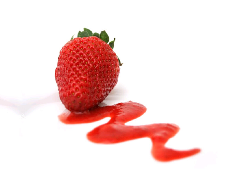 strawberry with sauce
