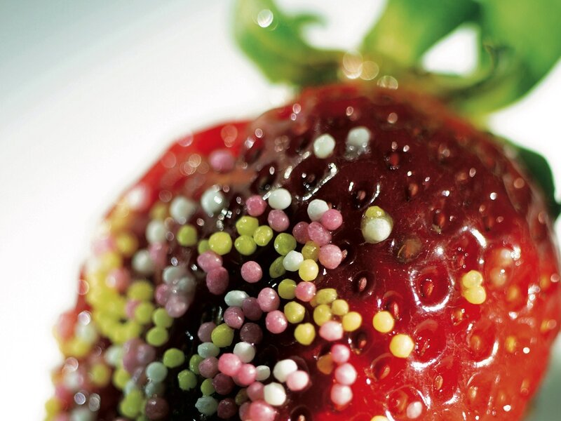 strawberry with sprinkles