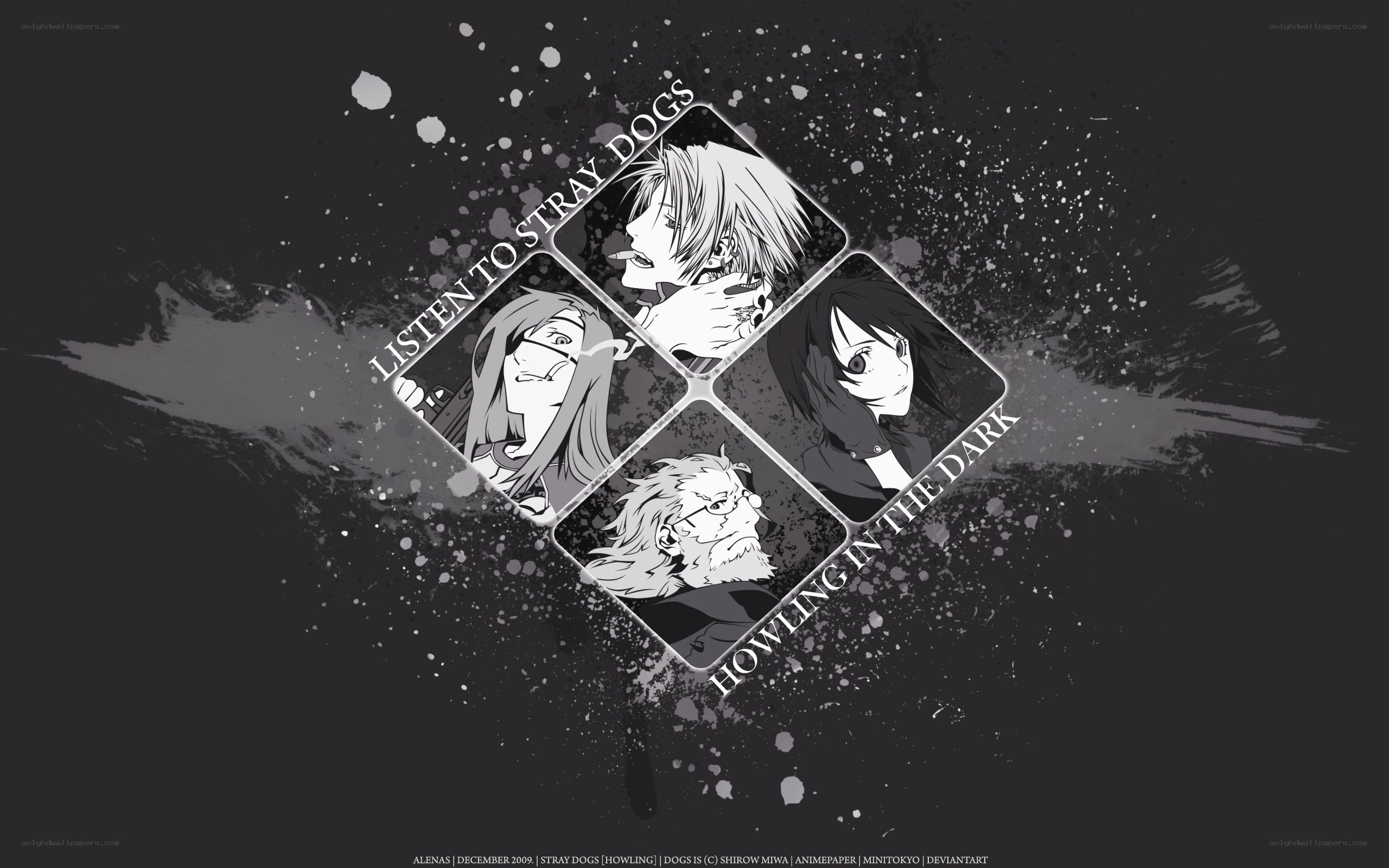 Stray Dogs anime character collage