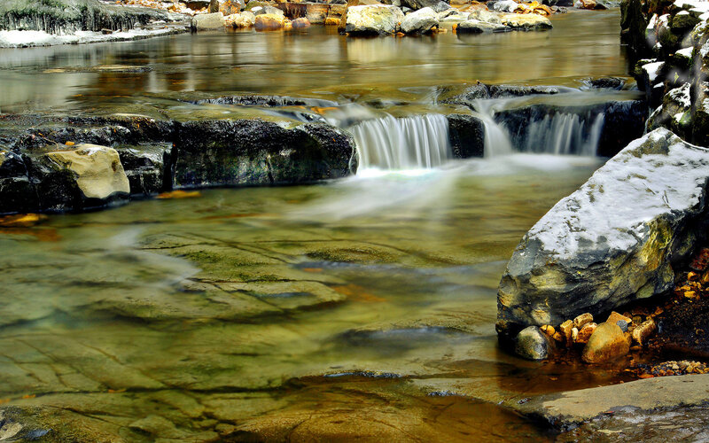 Stream flowing over rocks