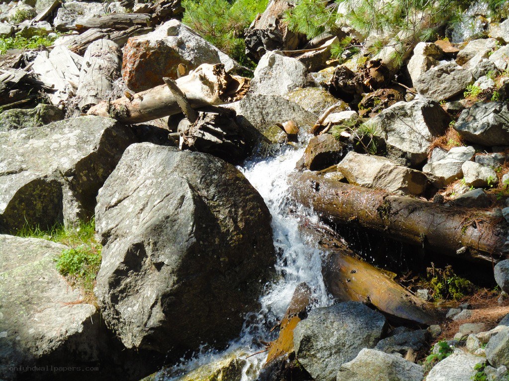 Stream flowing over rocks