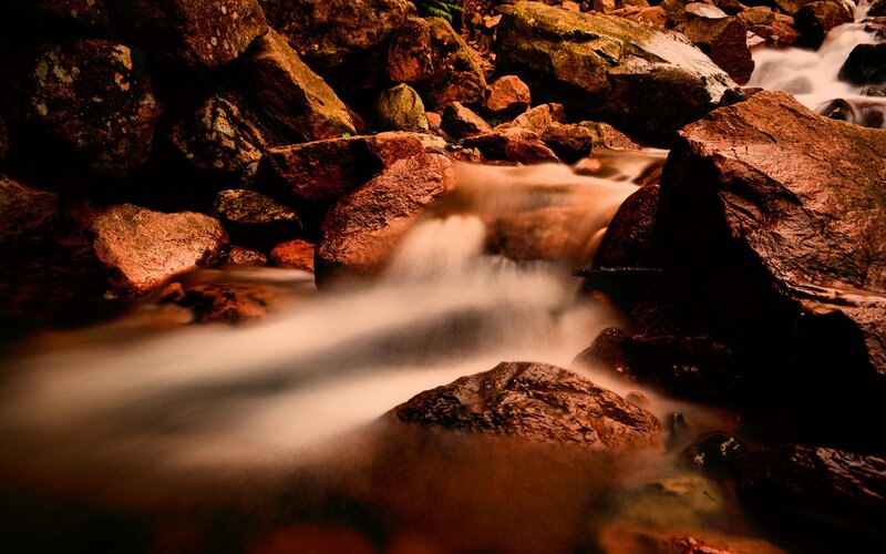 Stream flowing over rocks