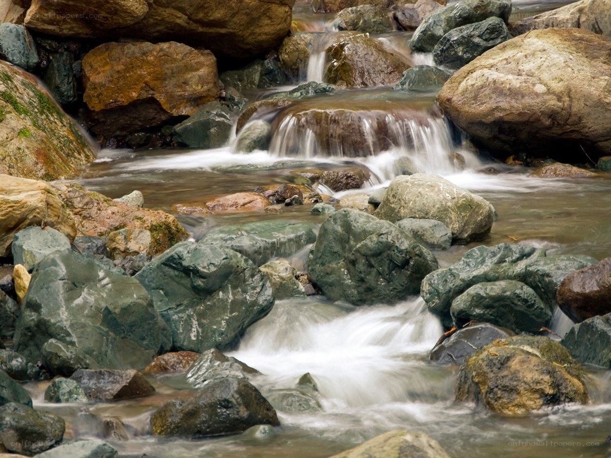 Stream flowing over rocks