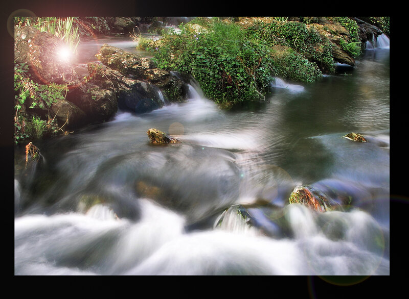Stream flowing over rocks