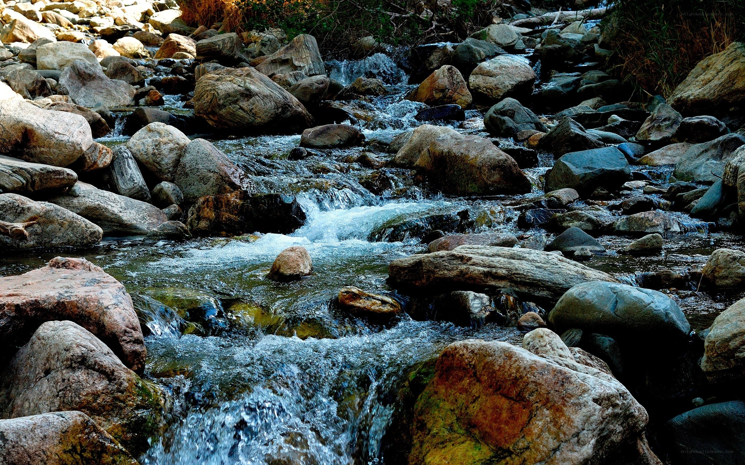 Stream flowing over rocks