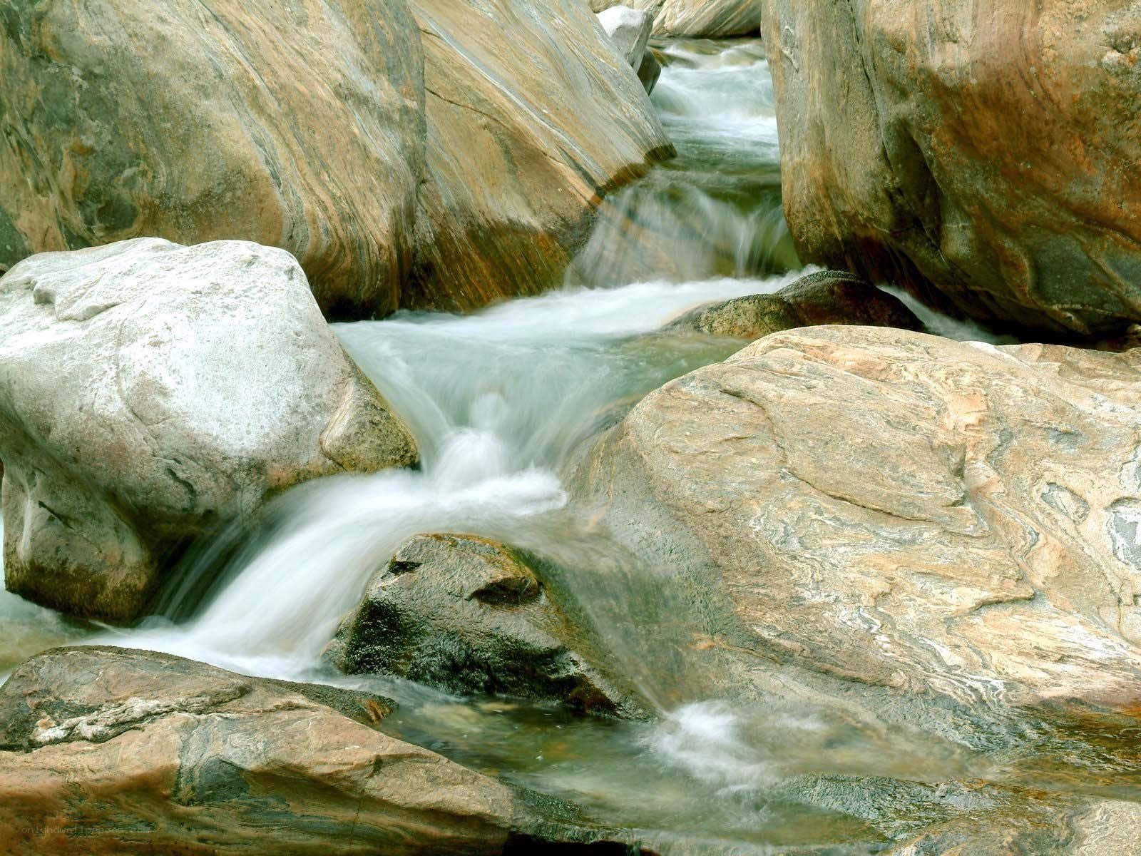 Stream flowing over rocks