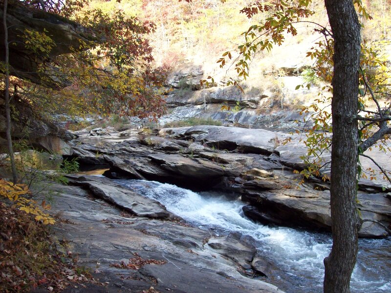 Stream Flowing over Rocks — Brown, Serene, Autumn
