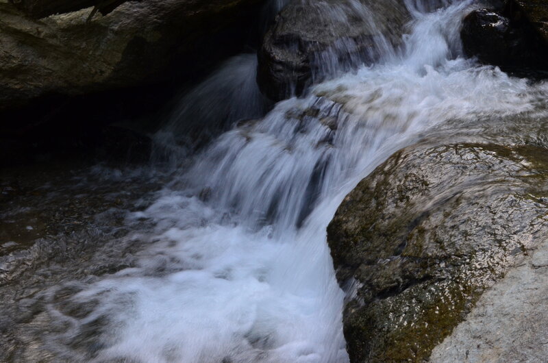 Stream Flowing over Rocks — Gray, Calm, Photograph