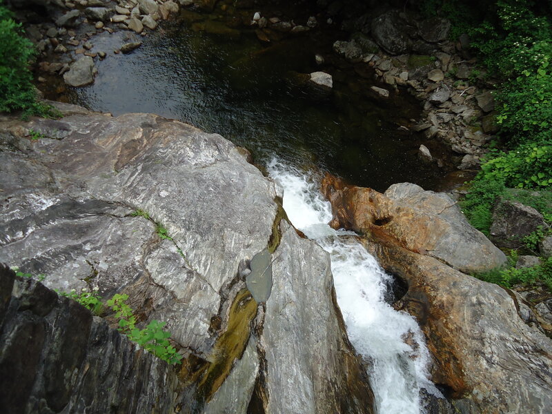 Stream Flowing over Rocks — Gray, Natural, Photograph
