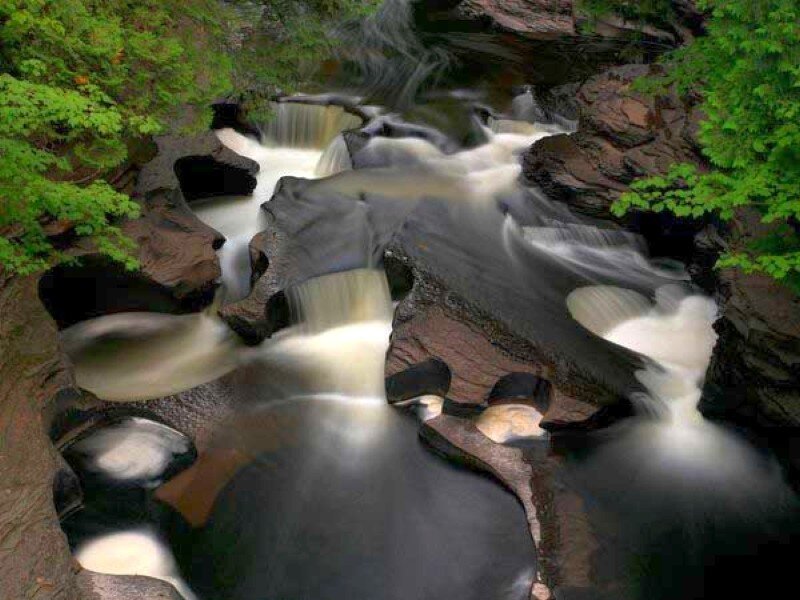 Stream Flowing over Rocks — Water
