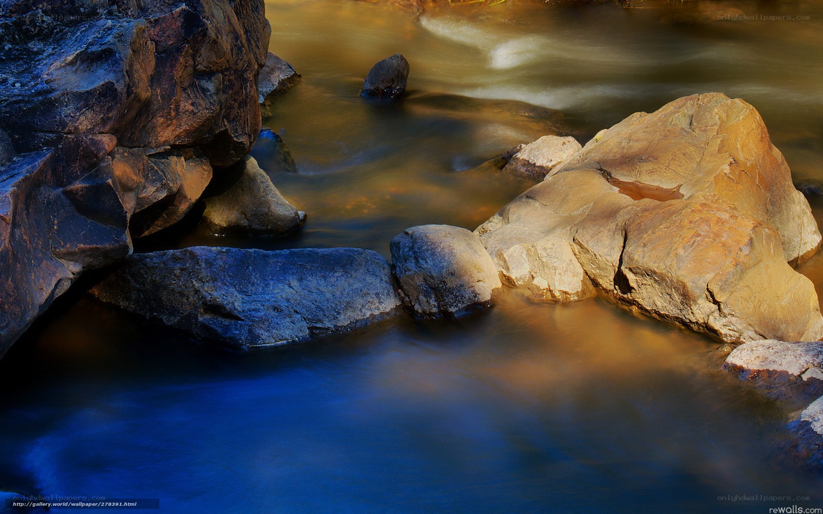 Stream flowing over rocks