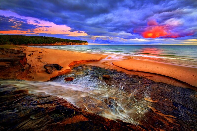 Stream Flowing to Ocean