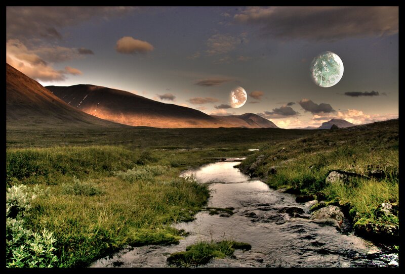 Stream in Alien Landscape