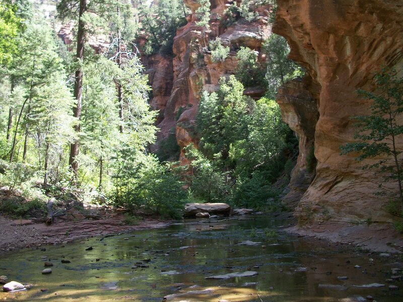 Stream in Canyon — Green