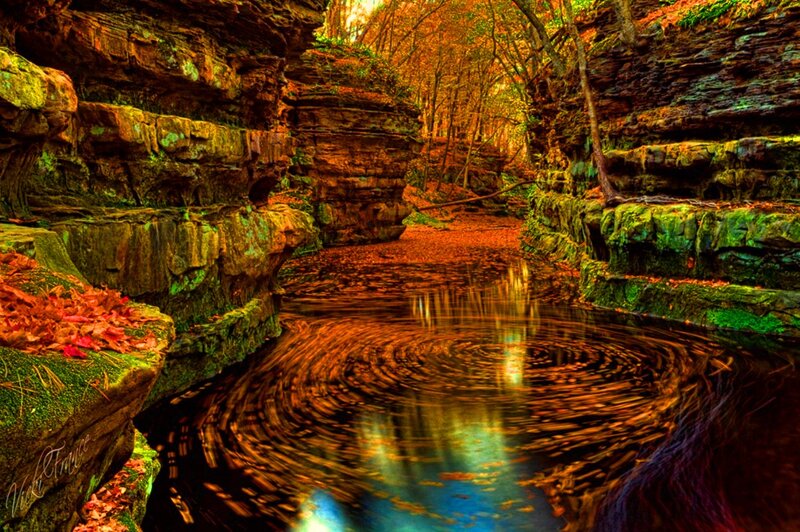 Stream in Canyon — Orange