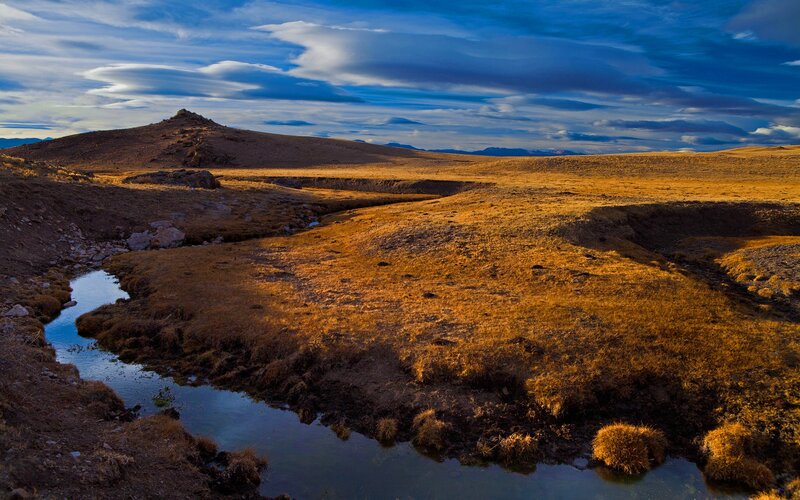 Stream in Dry Landscape