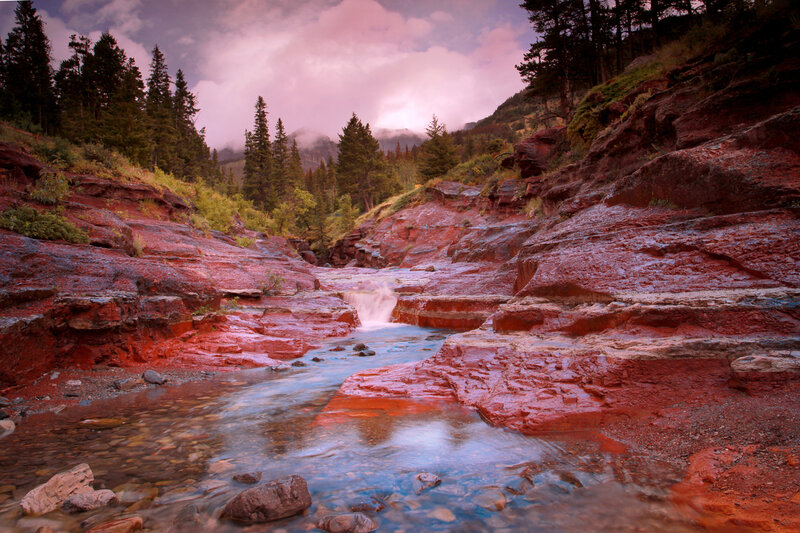 Stream in Red Rock Canyon — Dramatic
