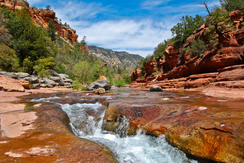 Stream in Red Rock Canyon — Serene, Afternoon