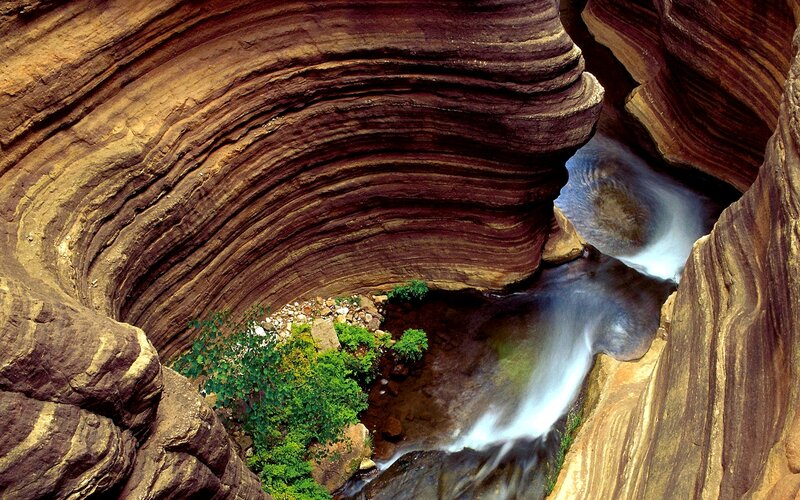 Stream in Rock Canyon — Brown