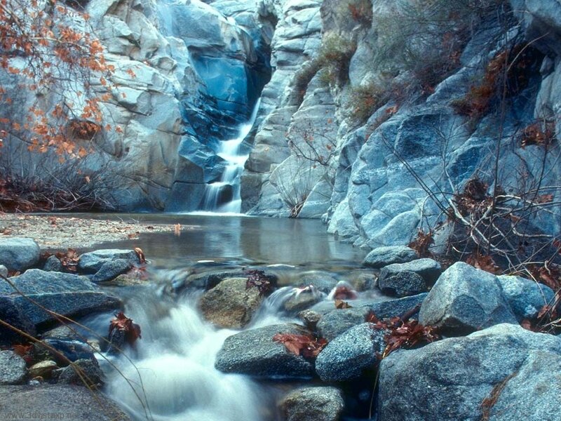 Stream in Rocky Canyon — Gray, Serene
