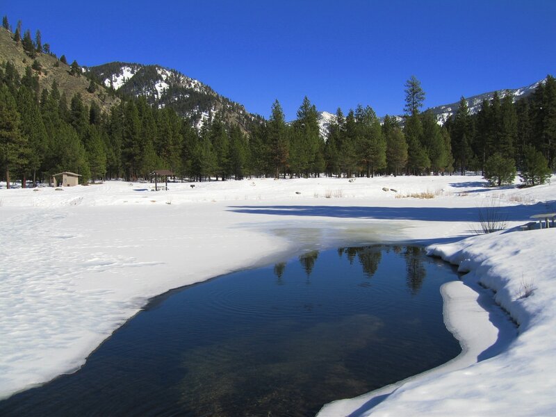 Stream in Snowy Field