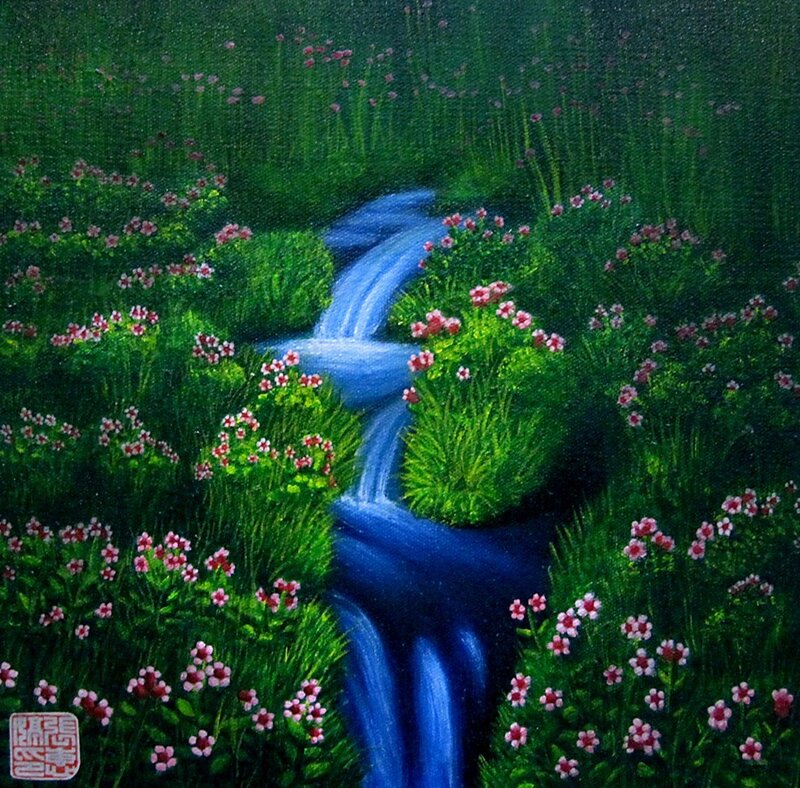 Stream Through Flowers