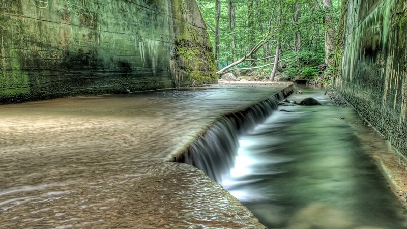 Stream under Concrete Bridge