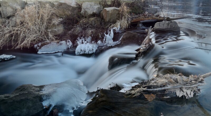 Stream with Ice and Rocks