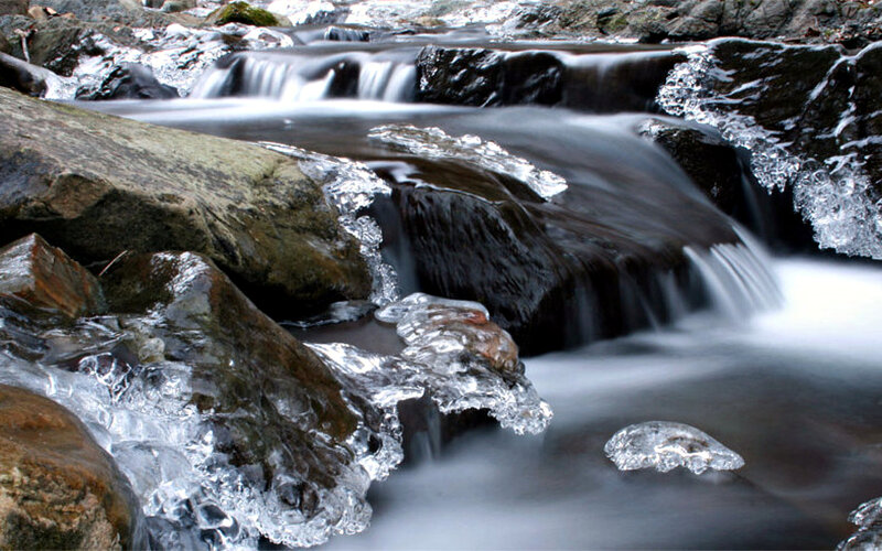 Stream with Ice Formations
