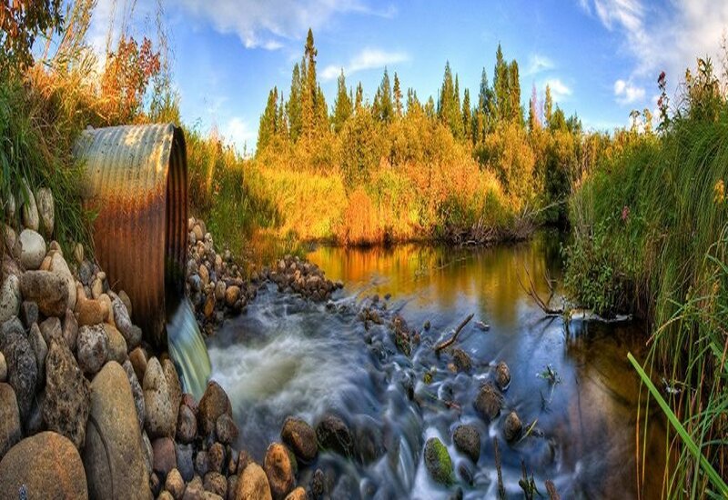 Stream with Rusty Pipe