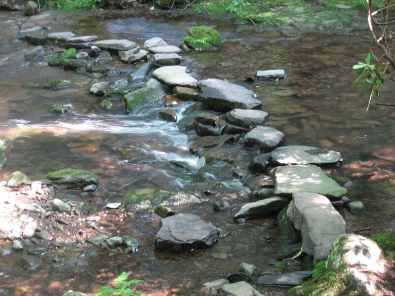 Stream with stepping stones
