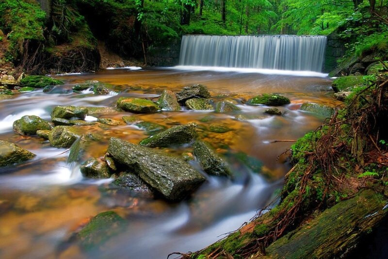 Stream with Waterfall