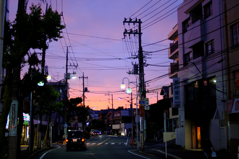 Street at Dusk in Japan